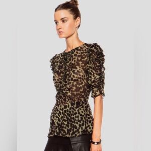 Isabel Marant Étoile Caja Leopard Print Blouse